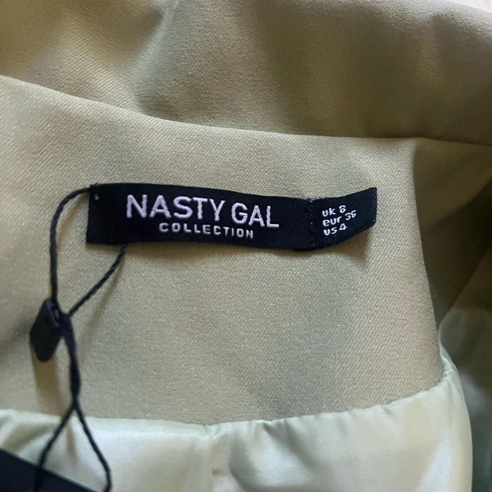 Nasty Gal‎ Sage Green Double-Breasted Blazer